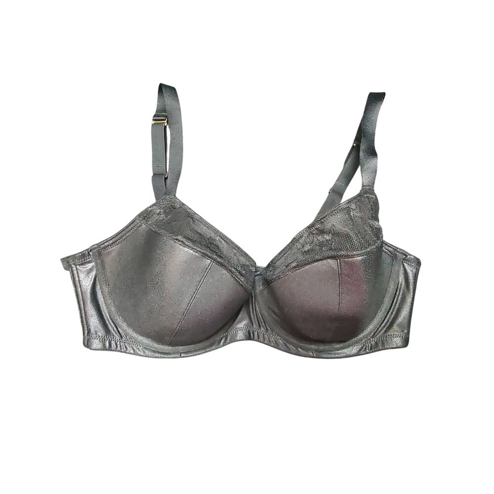 Cacique Lane Bryant 40DD/E Black Lightly Lined French Balconette Underwired Bra